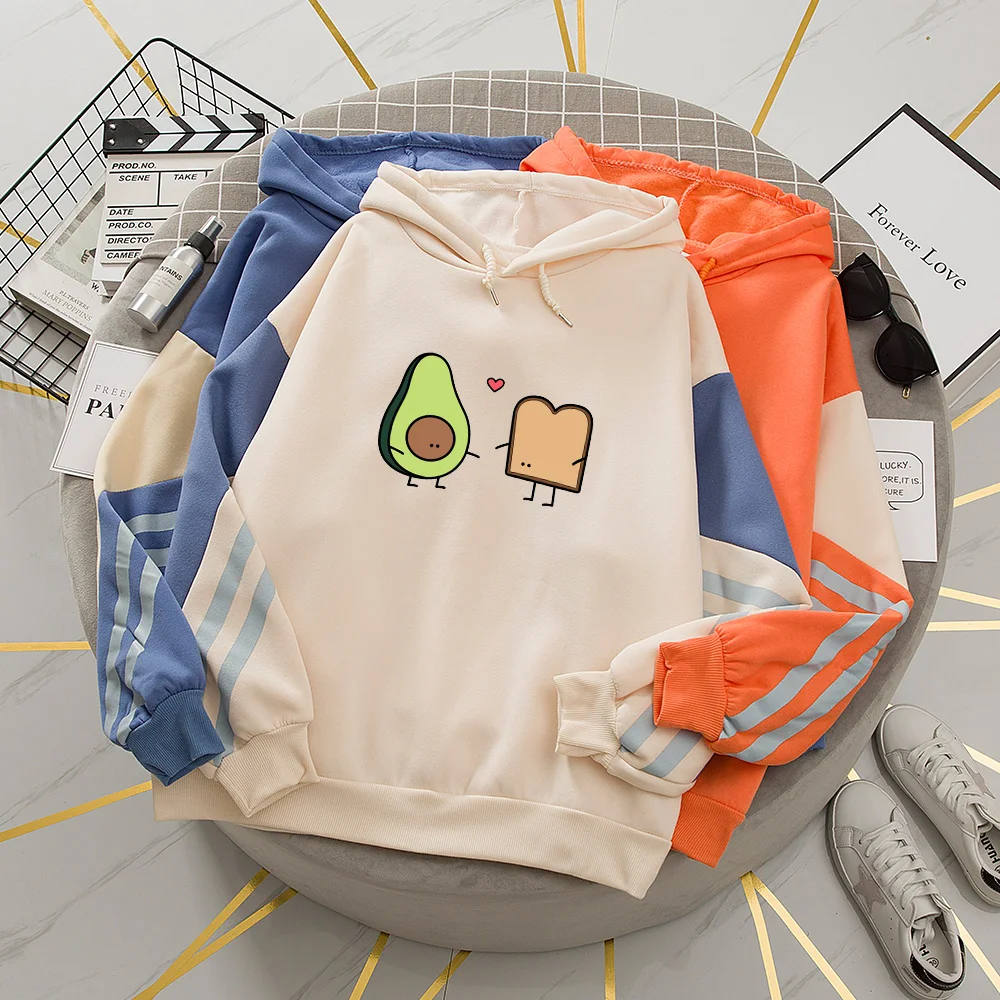 

Корейский стиль Толстовка Оверсайз с капюшоном Женская толстовка в стиле пэчворк кавайные Парные толстовки Женская толстовка Ulzzang теплое п...