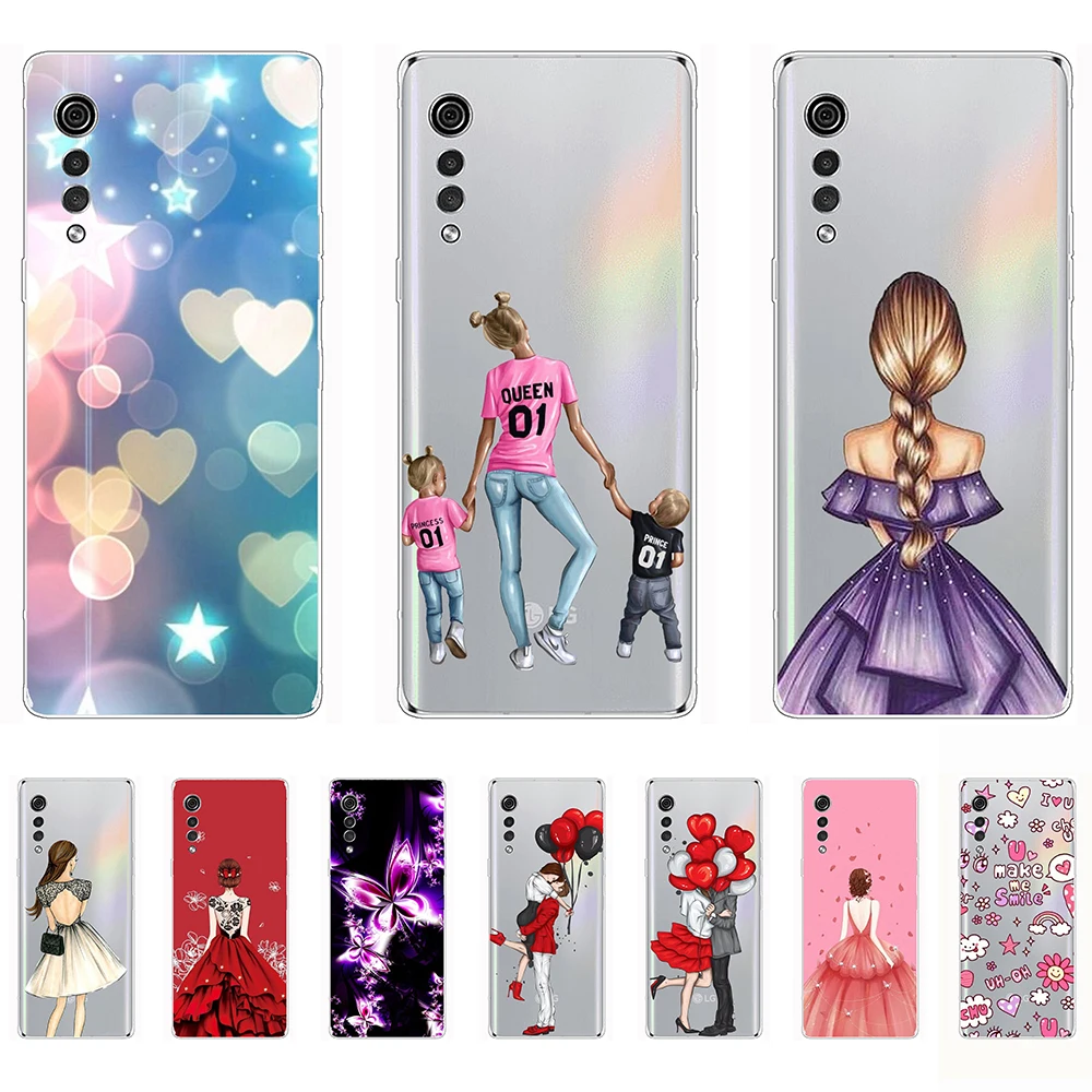 

for LG Velvet Case Silicon Clear Fashion Women's Cartoon Personality Shell Back Cover 6.8Inch Durable Anti-knock Full Protective