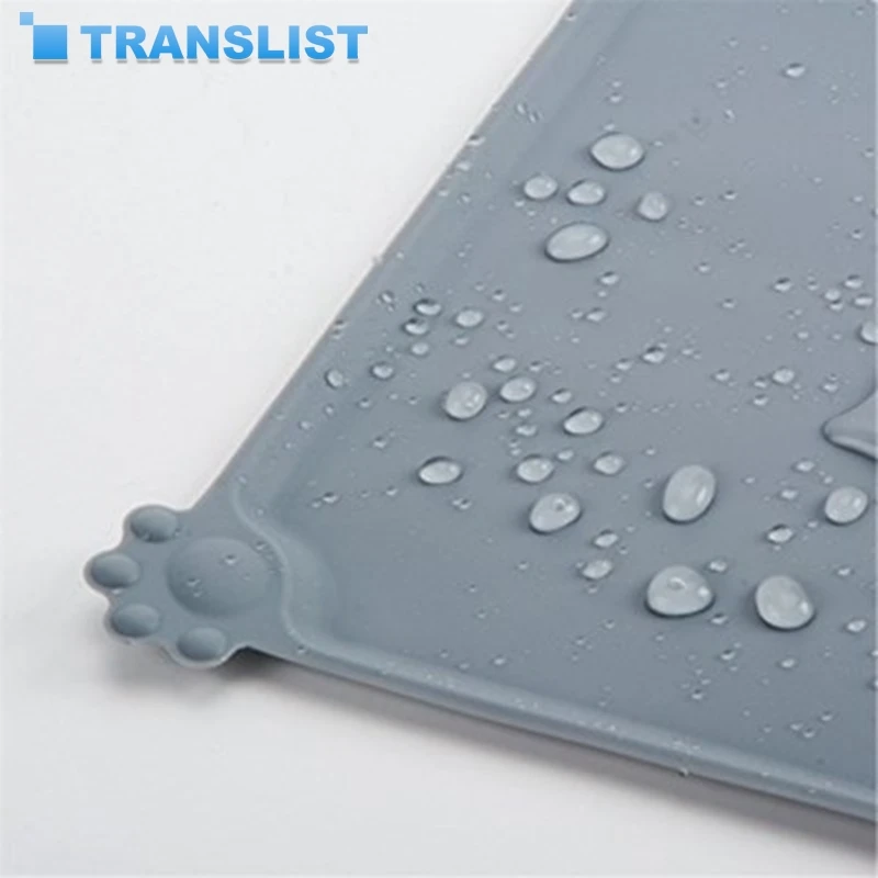 

Waterproof Pet Mat For Dog Cat Solid Color Silicone Pet Food Pad Pet Bowl Drinking Mat Dog Feeding Placemat Easy Washing