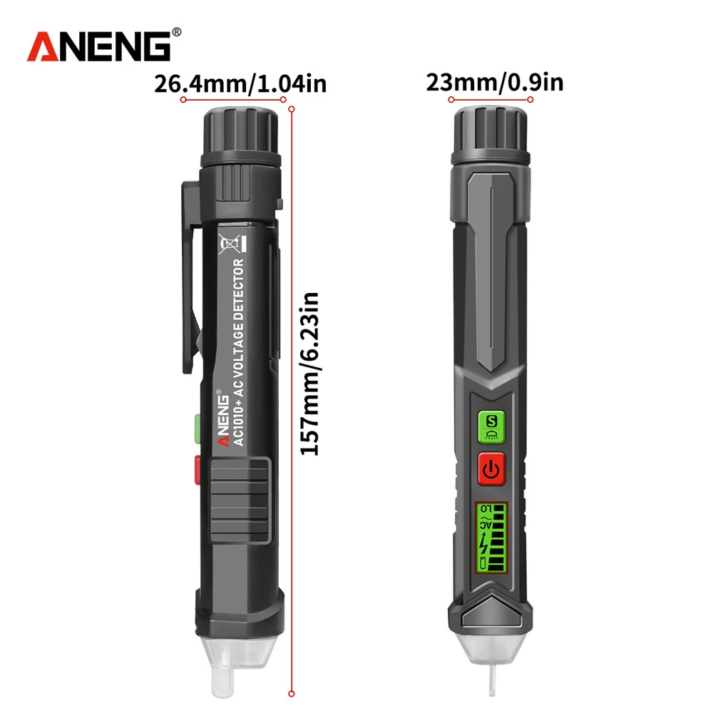 

ANENG VC1010+ Digital Voltage Detector Meter Intelligent Non-Contact Pen Alarm AC Test Pen Sensor Tester For Electrician Tools