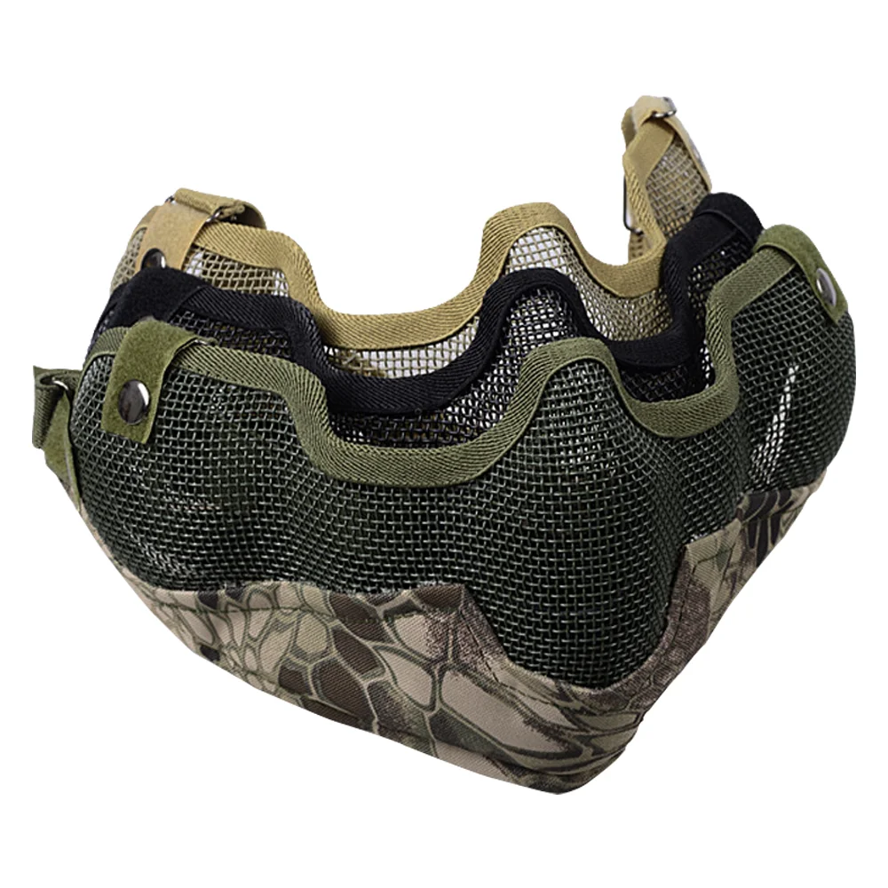 

Airsoft Tactical Face Mask With Military Ear Protection mascara Paintball
