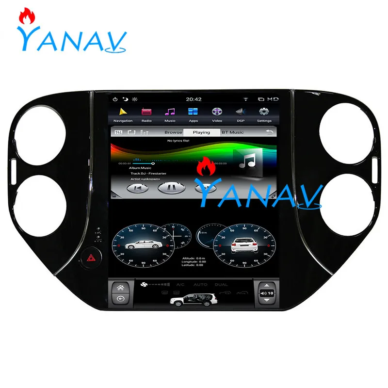 Вертикальный экран 10 4 дюйма GPS навигатор на платформе Android для VW Tiguan 2010 2016 HD