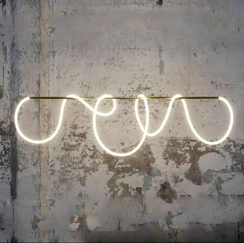 

Modern Gold Line Wrapped LED Chandelier Restaurant Bar Home Decor Pendant Lighting Fixture LED Suspension Lamps PA0695