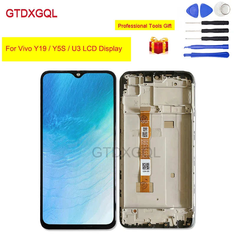 

6.53" Original Black For Vivo Y5s 2019 / Y19 2019 1915 LCD Display Touch Screen Digitizer Sensor For Vivo U3 V1941A V1941T Lcds