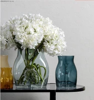 glass flower vase creative transparent glass vase body art color statue flower arrangement accessories modern home decoration
