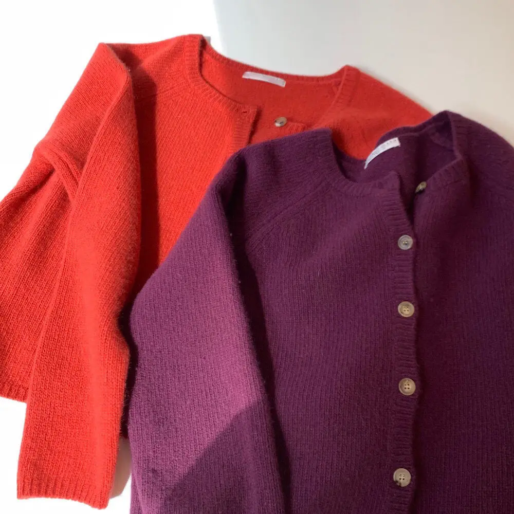 

Knitted Cardigan Jacket Women's Short Style Sweater Purple Women 2020 Autumn Women's Clothes New Western Style BM Jacket