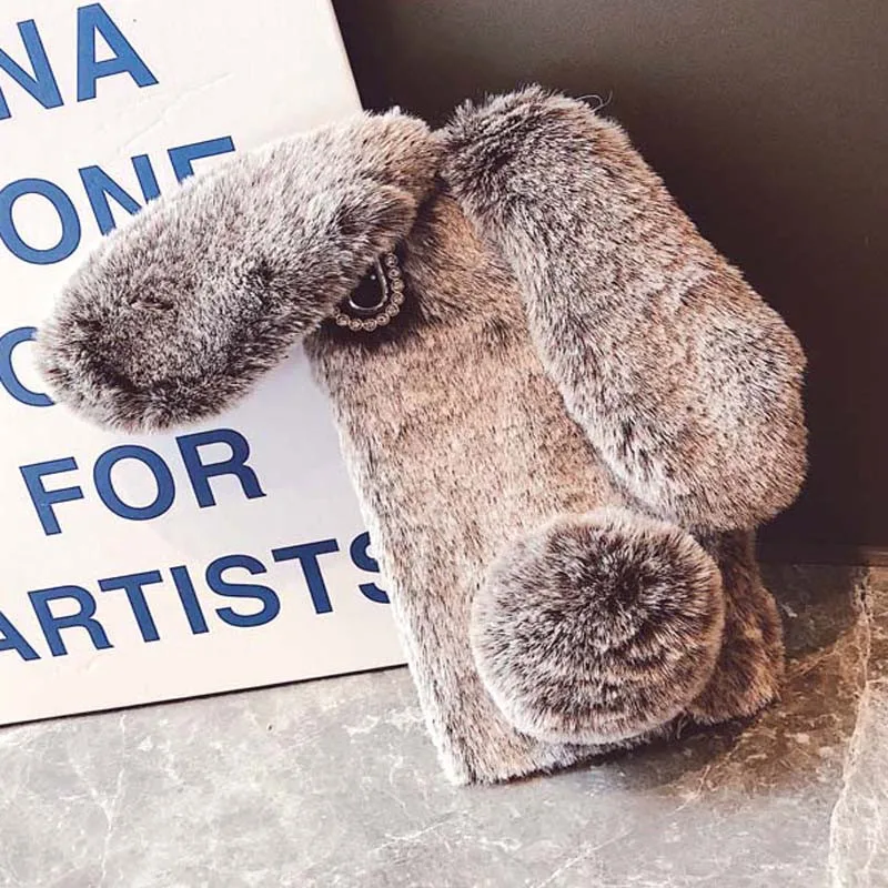 Шикарный милый пушистый чехол с мехом кролика для Asus ZenFone Max Pro Plus M2 M1 ZB631KL ZB633KL ZB602KL