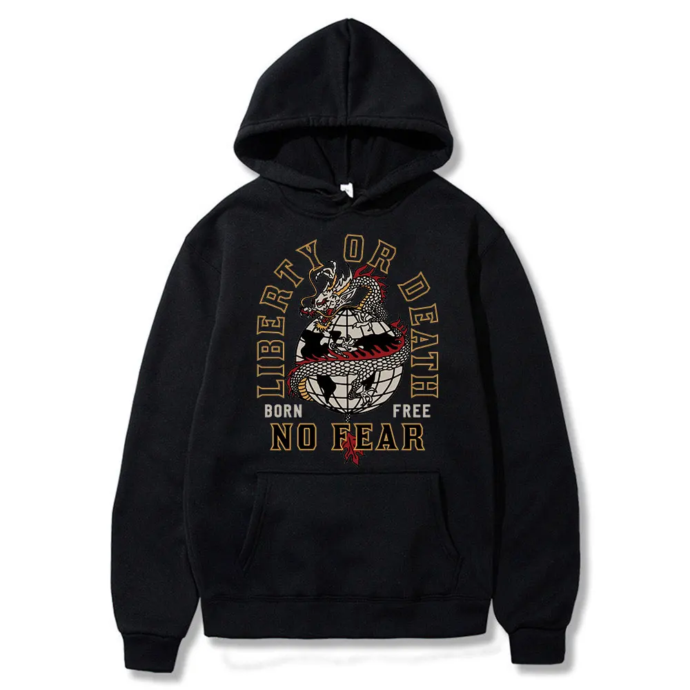 

Vintage Hoodies Men's 2021 Chinese Dragon Print Hoodie Street Casual Hip Hop Sweatshirts Men Oversized Sweatshirt Hoodies