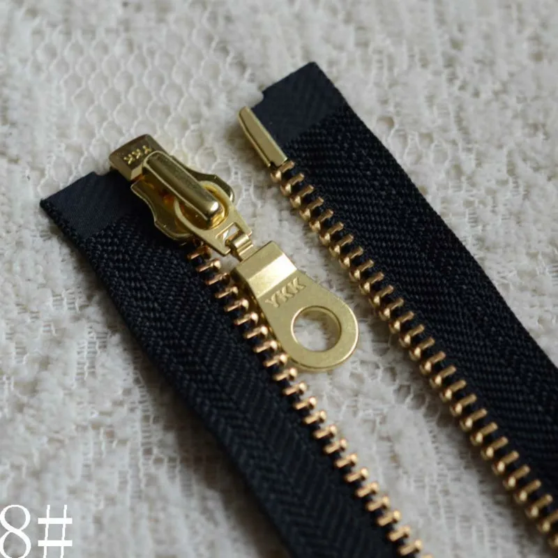 

8# 60cm 75cm YKK Metal Zipper Single OPEN END HEAVY DUTY FOR Leather COAT Jacket Instant Repair Tailor Sewing Accessory
