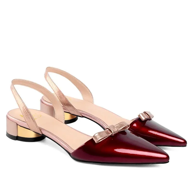 

Pointed Low-Heeled Women's Shoes PU Leather Spring Autumn Shallow Office Shoes High Quality New Lady Non-Slip Light Sandals