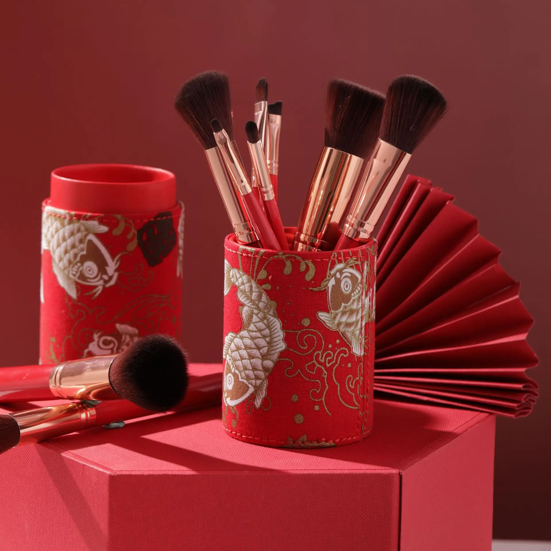 Профессиональный косметический Органайзер для кистей макияжа в китайском стиле