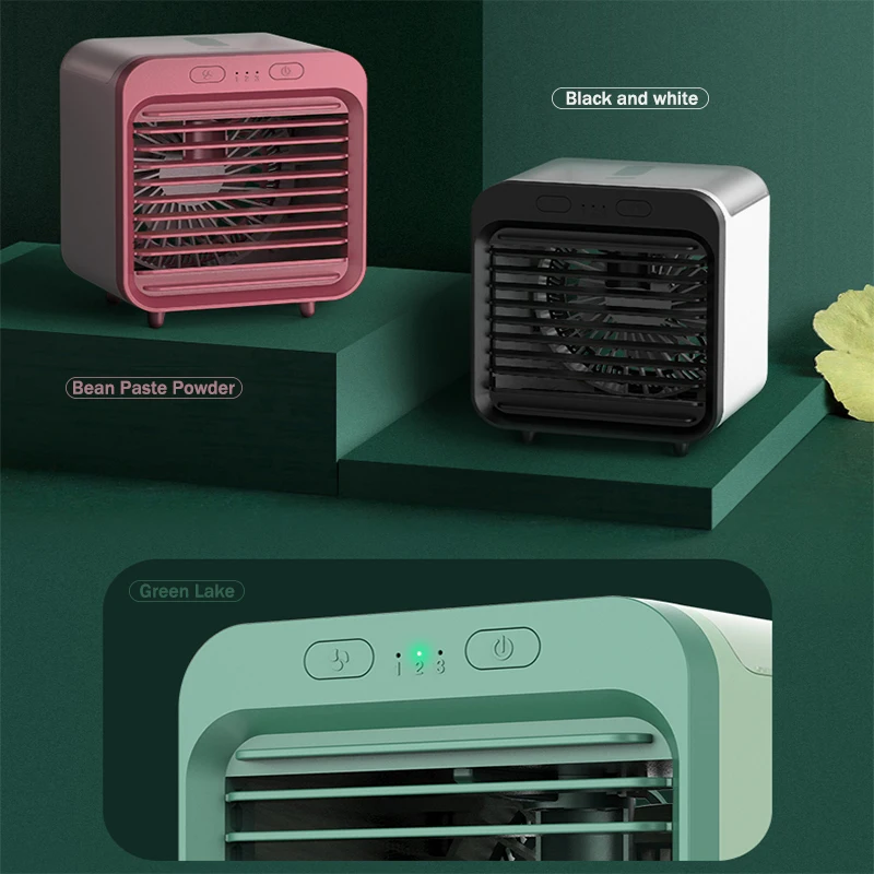 

USB Desktop Mini Portable Fan Water-cooled Air Cooler Fan Air Conditioner Light Desktop Air Cooling Fan Humidifier