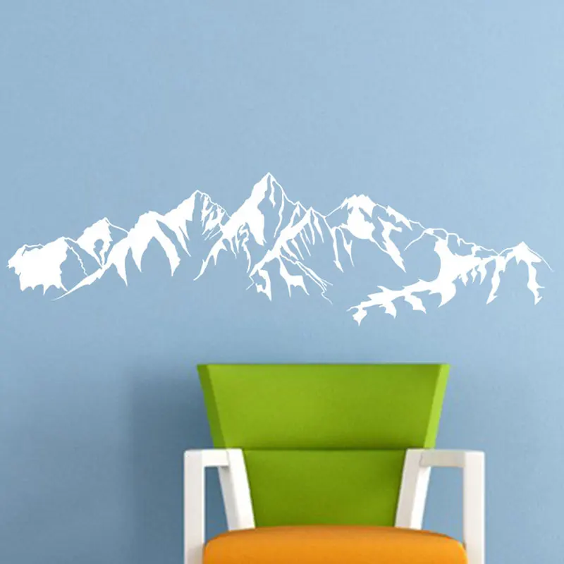 Наклейки на стену из винила с изображением горного массива, природных пейзажей для домашнего декора в гостиной, на фоне телевизора, на двери, водонепроницаемые.