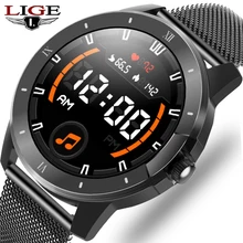 LIGE 2021 New Men Smart Watch Women 1.3 inch Screen Bluetooth Call Music Player 256M Heart Rate Monitor Long Standby smartwatch