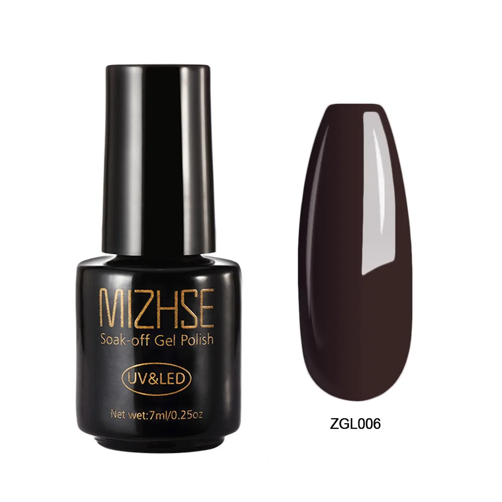 ZGL006 MIZHSE кофейная Коричневая серия Гель-лак для ногтей УФ светодиодный черный гель лак замачиваемый Гель-лак Полупостоянный дизайн ногтей УФ светодиодный акриловый - Цвет: ZGL006