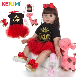Кукла реборн KEIUMI 60 см, тканевая детская игрушка, Милая принцесса сделай сам, Детская этно кукла для малышей, Рождественский подарок