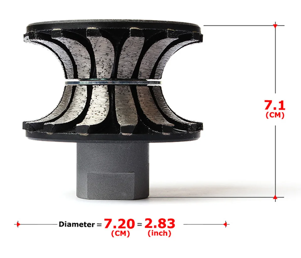 Z-LION V30 Сегментированный Алмазный фреза Полный Bullnose профилирование колесо для ручного инструмента гранит мрамор фреза с резьбой M14