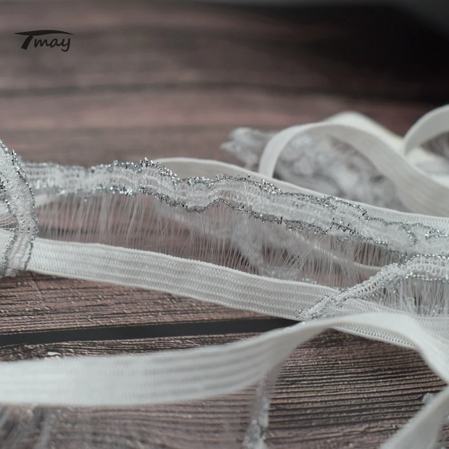 #1582 Серебряное платье для девочек юбка с оборками кружевная отделка 22 мм (7/8 дюйма)