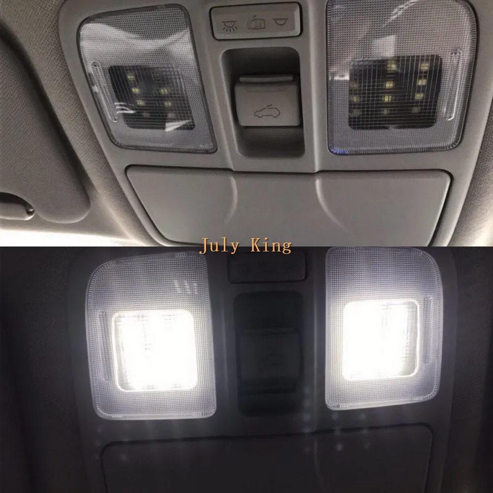 July King Автомобильный светодиодный чехол для чтения для hyundai IX35 2010+, 2835SMD 6000K белый светодиодный декоративный фонарь, 3 шт./набор