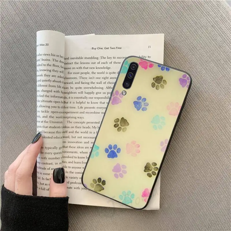 

dog footprint Paw Lovely cute Phone Case For Samsung galaxy S 9 10 20 A 10 21 30 31 40 50 51 71 s note 20 j 4 2018 plus