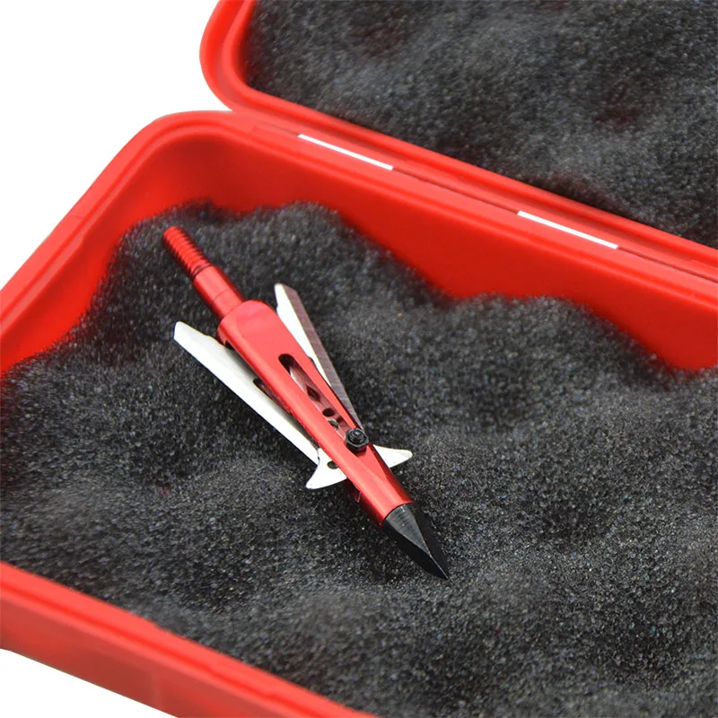 4 шт. Broadhead 2 лезвия из нержавеющей стали 100 зернистая стрела с коробкой со стрелкой