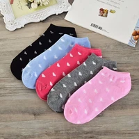10pcs 5 pairs women peach love heart invisible sock slippers female lady summer casual fashion shallow mouth short ankle socks
