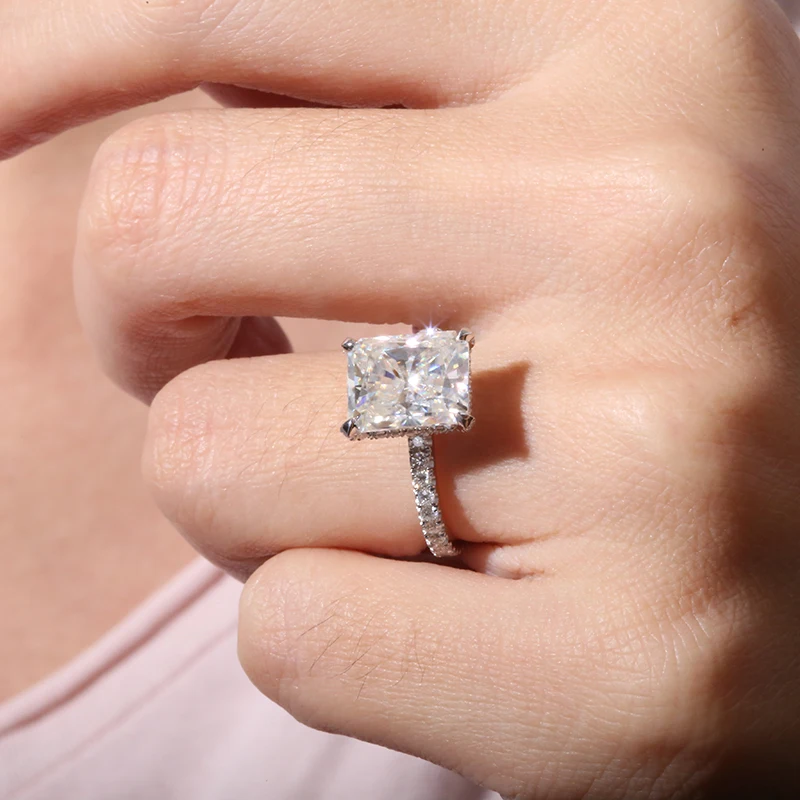 4 0 карат чистое 14 к 585 Белое золото Сияющий огранка Сертифицированный муассанит