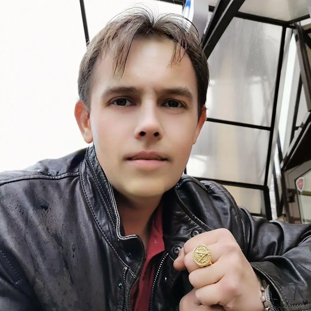 Olowu Лидер продаж Etherial ручной работы мужские масонские кольца из нержавеющей стали золотого цвета кольца для мужчин s Новые Классические хип-хоп кольцо масонов