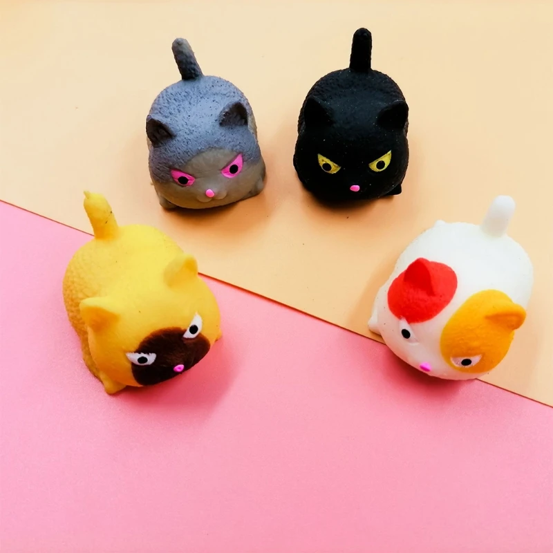 2In Squeeze Toy Cat Fidget Realistic Animal Party Favor Pressure Release Slow Rising for Adults ADD Funny Gift | Игрушки и хобби