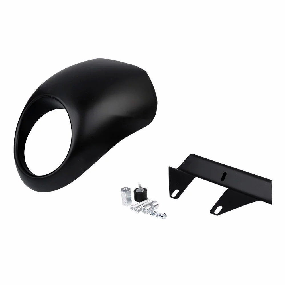 Черная маска - обтекатель для фар с аппаратным передним летящим экраном