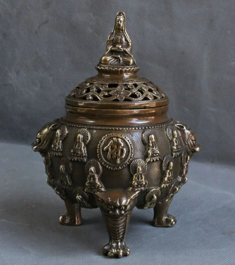 

Семейная буддистская статуя курильницы с ногами Будды