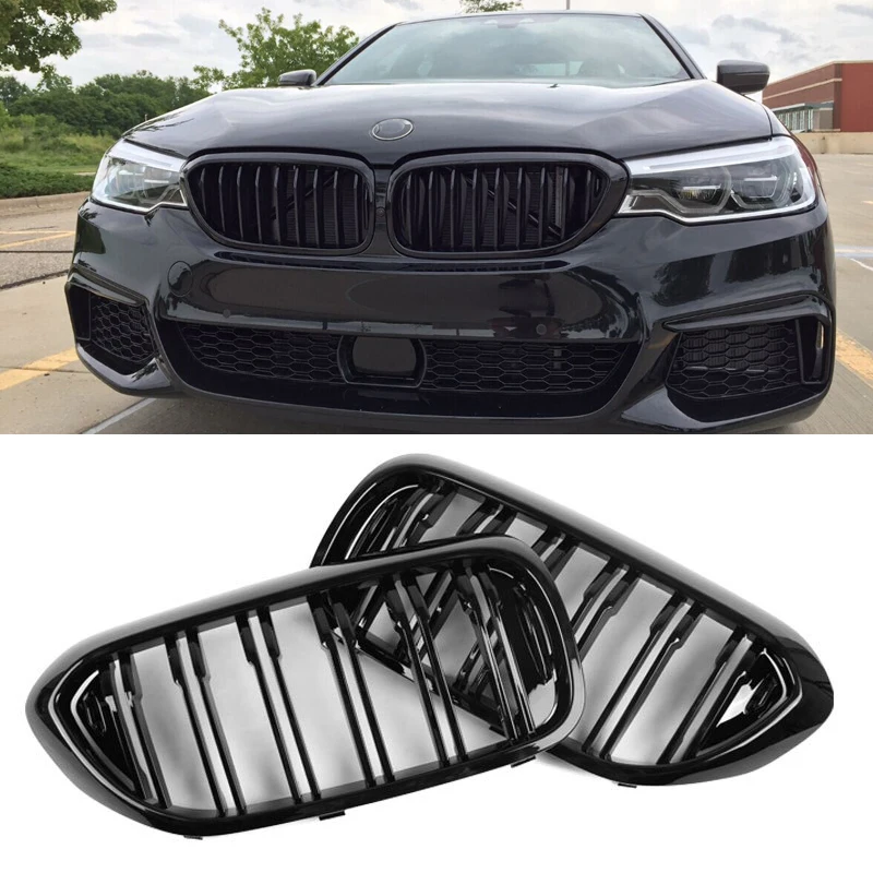 Замена переднего бампера гриль для BMW G30/G38 5 серии M5 G31 520i 530i 540i 2017-2019 2-Slat глянцевый