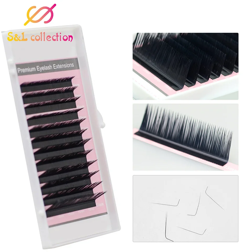 L/LC/LD шелковые ресницы для наращивания L curl Индивидуальные ресницы, L ресницы, L накладные ресницы для макияжа оптом