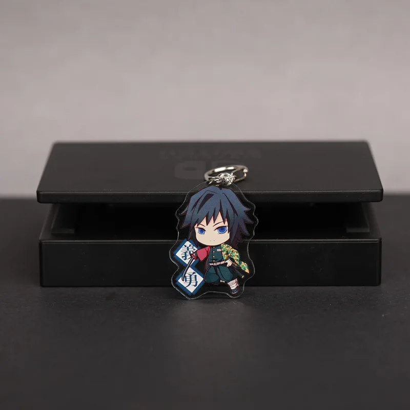 Белый Камадо Tanjirou Nezuko томилочка Giyuu Agatsuma Zenitsu Косплэй реквизит брелок для ключей демон убийца Kimetsu без Yaiba Пряжка для ключей - Цвет: Белый