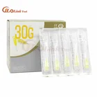 100 шт. безболезненные маленькие иглы безболезненные косметические ультратонкие 30 г * 4 мм, 32 г x 4 мм, 32 г x 13 мм, шприцы корейские иглы инструменты для век