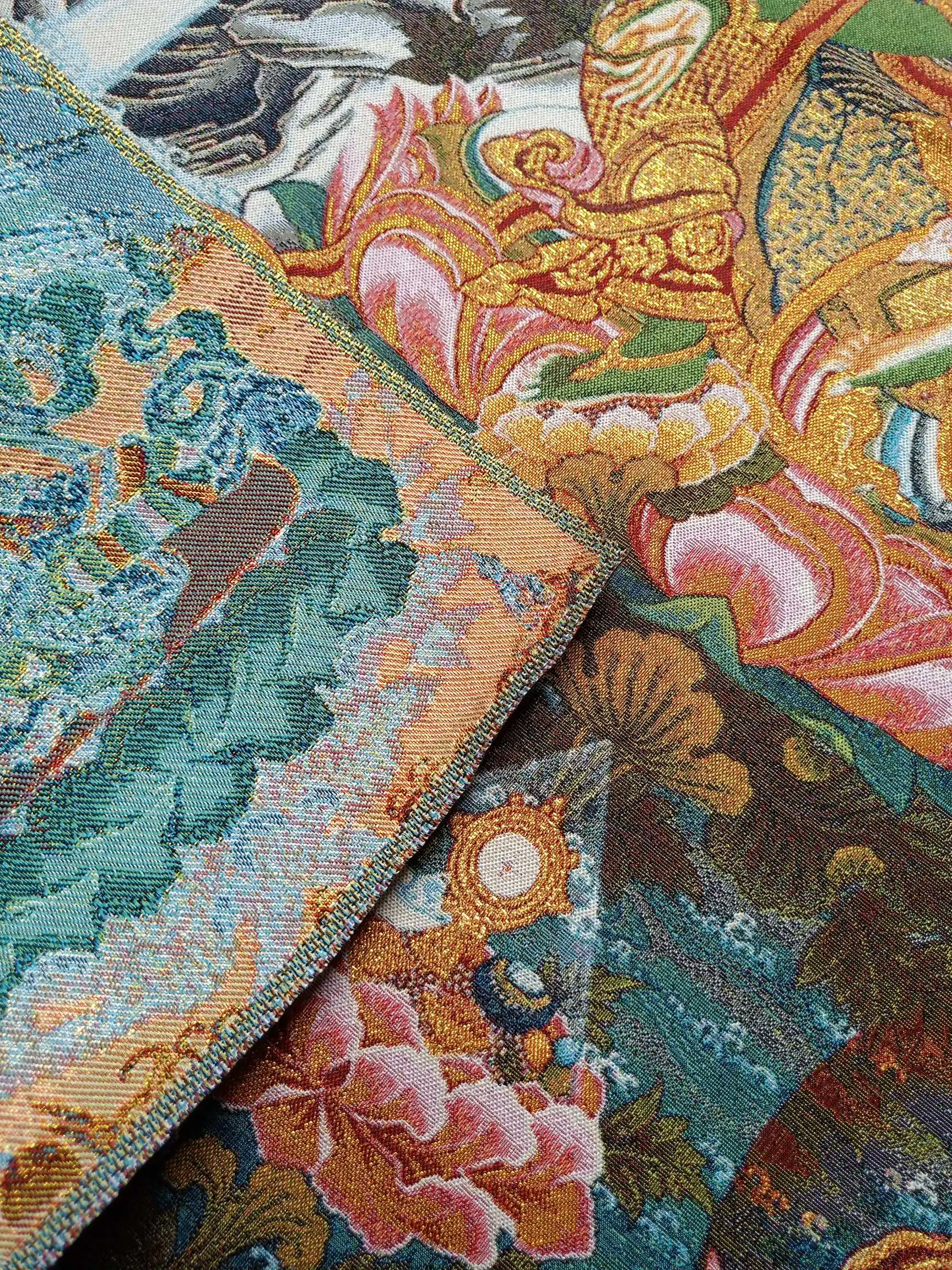 36 дюймов тибетская вышитая ткань шелковая буддистская Зеленая Тара Кван-Инь