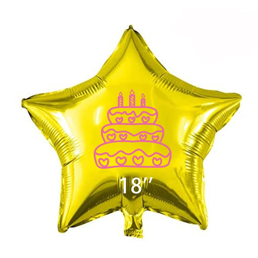 Изготовленные на заказ майларовые шары Звезда Сердце круглая форма фотообои для