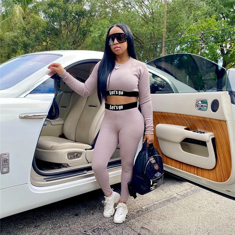 

Sweat Suits Women Matching Sets Joggers 2 Piece Set Stacked Sweatpants Sexy Fashion Movement Clothing Wholesale Dropshipping