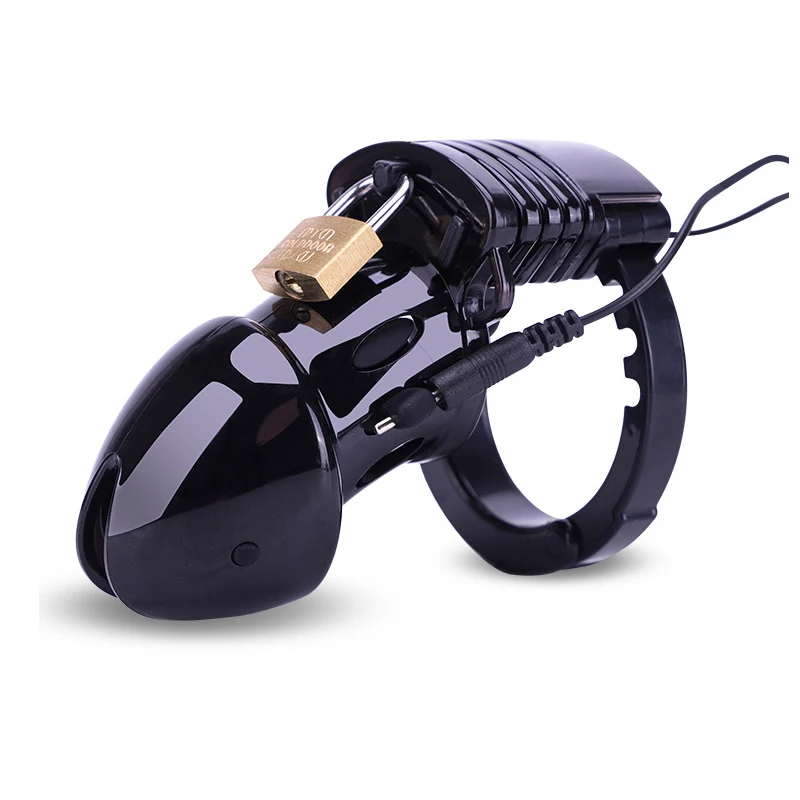 Электрическим током Пульс мужской Пластик целомудрие устройство петух клетка с