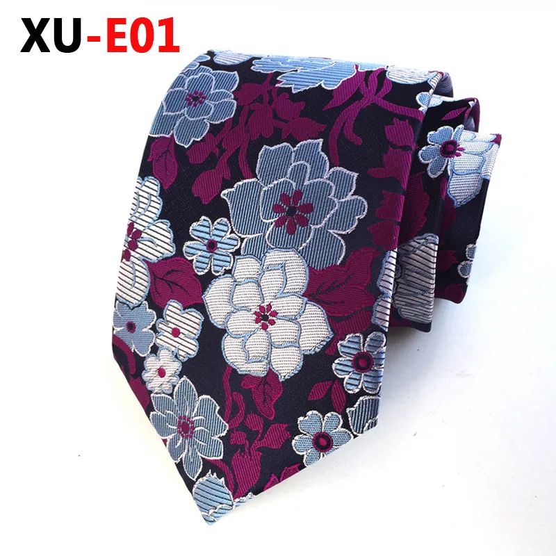 

Factory Novelty 8.5CM Classic Cashew Nuts Flowers 100% Silk Mens Ties Floral Accessories Jacquard Woven Men's Necktie Neck Tie