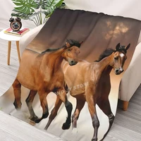 horse and flowers throw blanket sherpa blanket bedding soft blankets 70x100 220x240 220x260