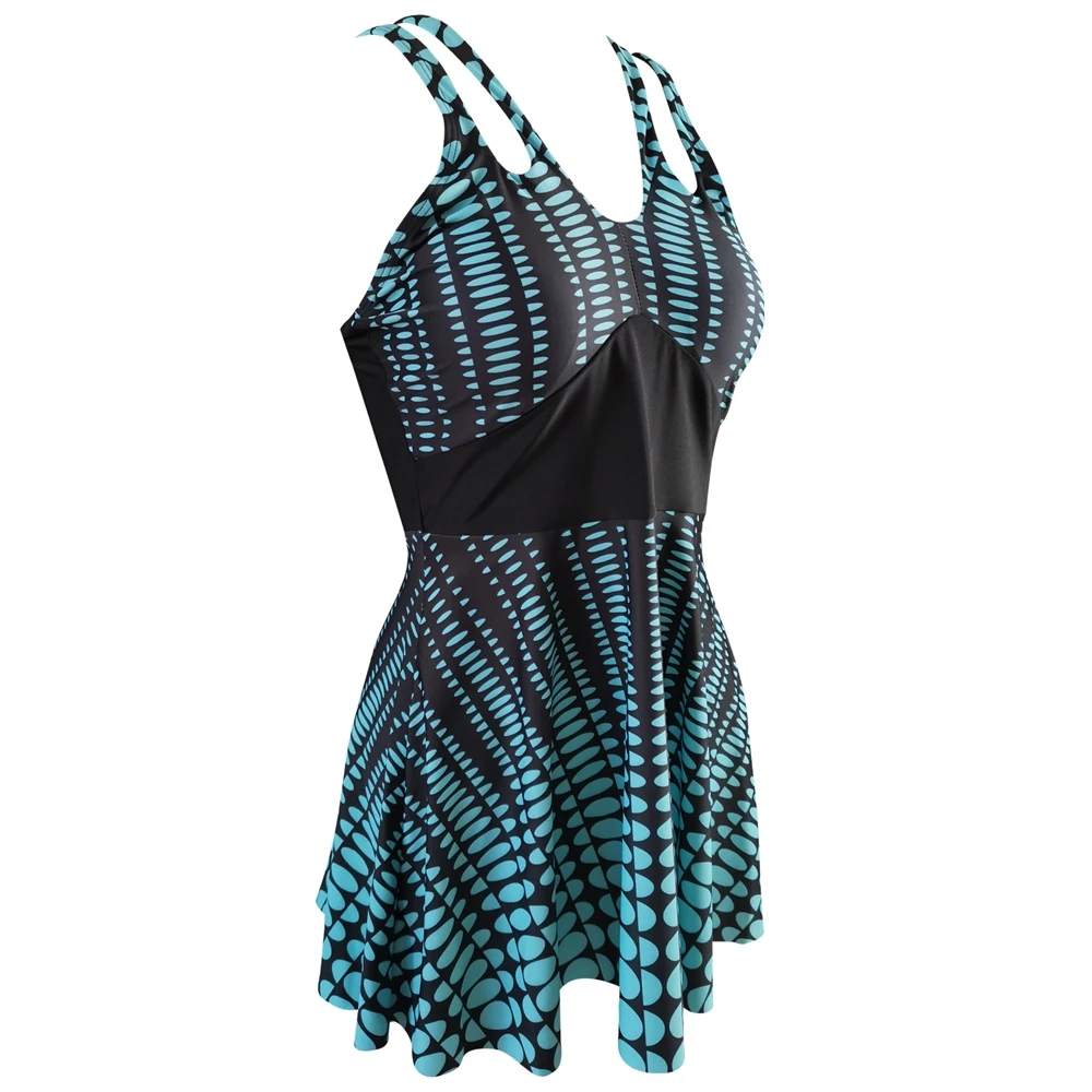 Пуш Ап Танкини юбка женский купальник размера плюс с ретро принтом купальный