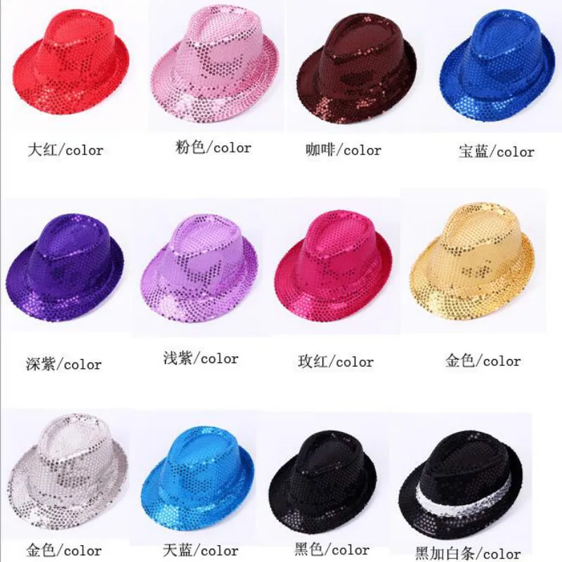 Шляпа Унисекс с блестящими блестками для взрослых и детей широкополая шапка