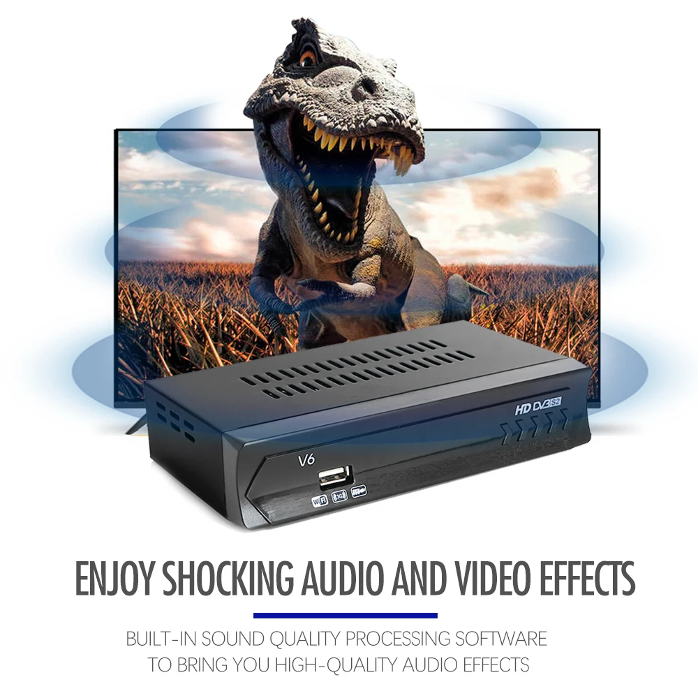 цифровая тв приставка Новейший DVB S2 спутниковый ТВ Декодер Full HD приемник H.264