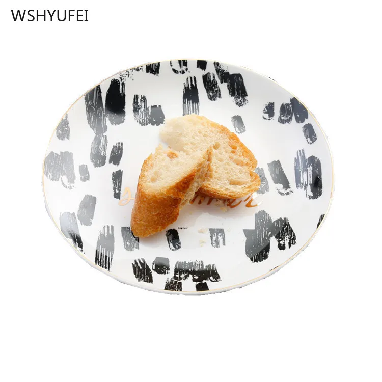 Керамическая тарелка для европейских тропических лесов фарфоровая