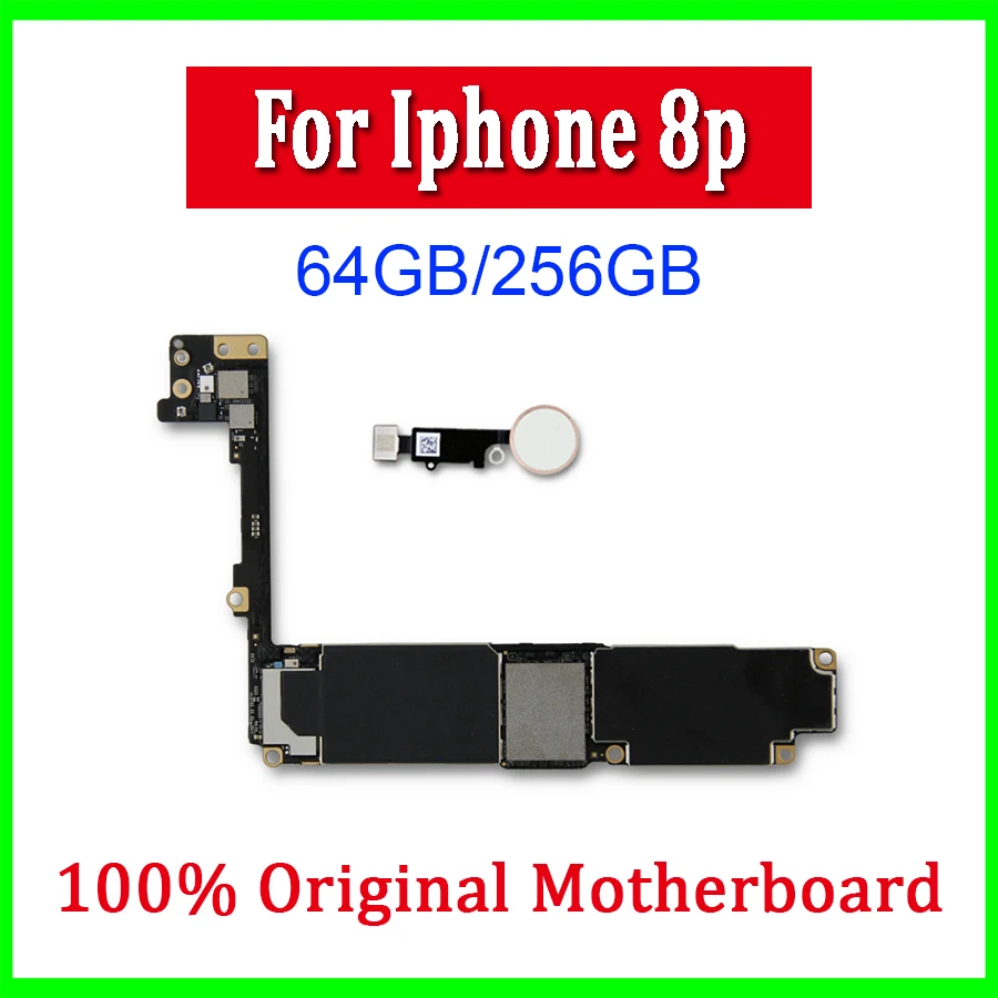 Заводская разблокированная 64GB 256GB для iphone 8 Plus материнская плата без/с сенсорным ID