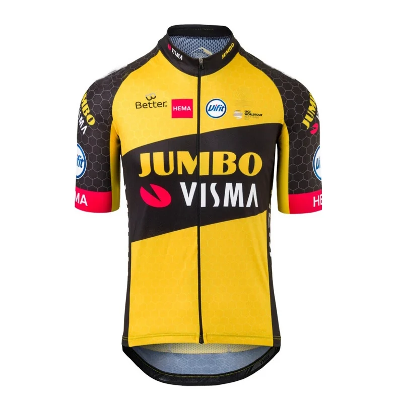 Новинка 2021 комплект одежды для велоспорта Jumbo Visma Pro Team из Джерси с коротким