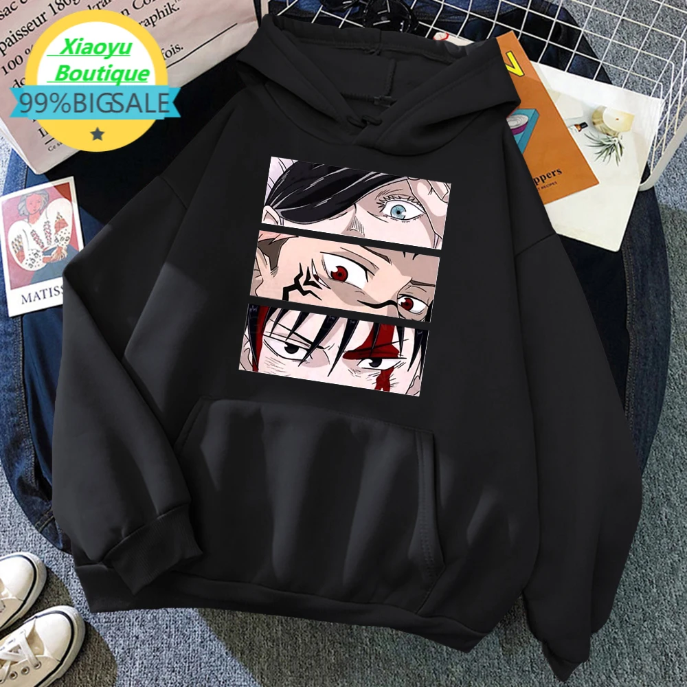 

Jujutsu Kaisen Anime Character Eyes Hoodies Personality Creativity Clothing Simplicity Fashion Sportswears Fleece Warm Hoody Men
