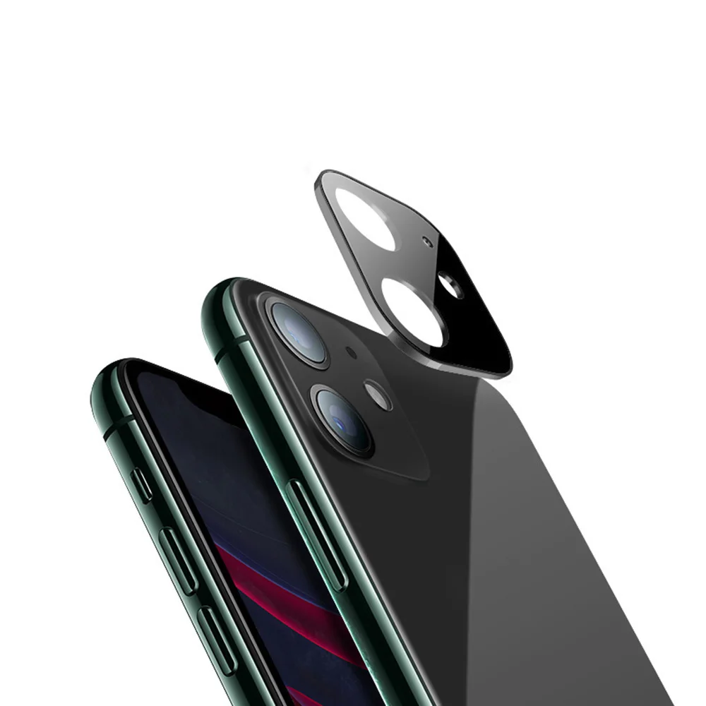Для iPhone 11 6,1 дюйма Защитная металлическая рамка Полное покрытие стекло сотовый телефон объектив экран Защита от царапин - Цвет: Серебристый