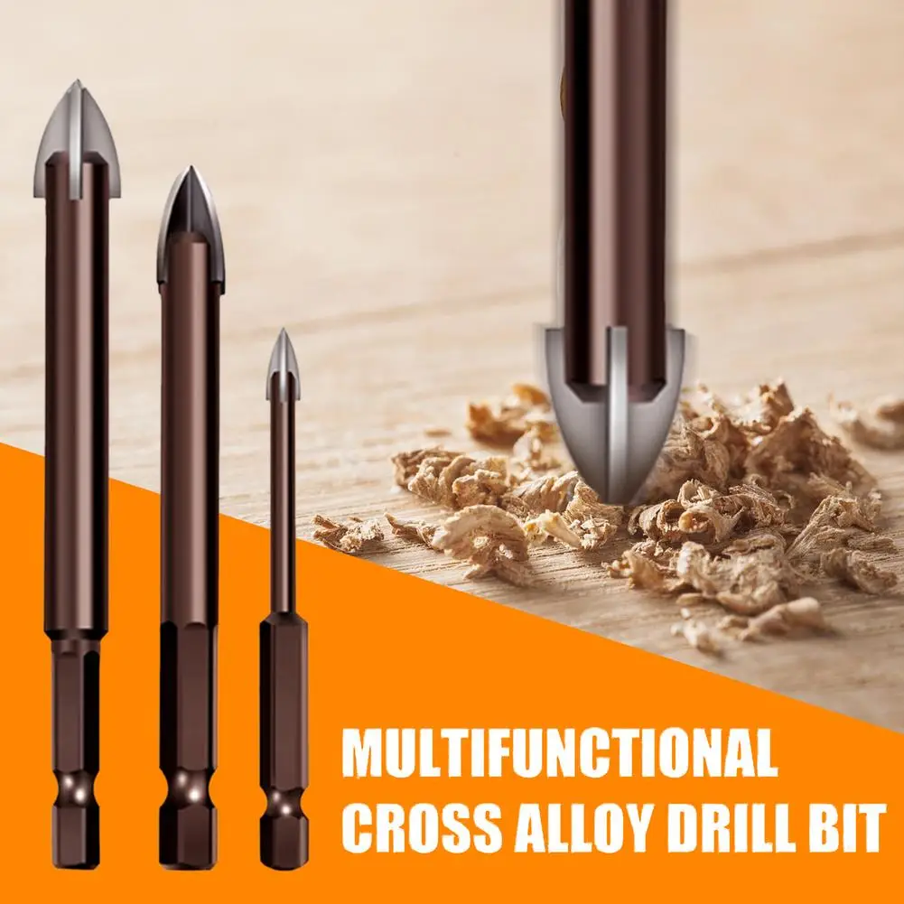 

7pcs/set Efficient Universal Drilling Tool Cemented Carbide Drill Bit Ceramic Brick Wall Hole Opening Power Tools Accessories